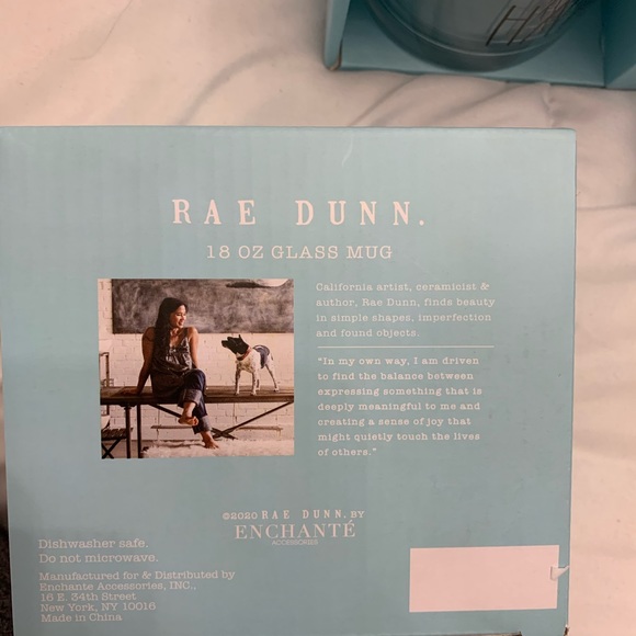 Rae  Dunn Cup of Happy ( 4 ) 18 oz glass Mug - Picture 5 of 5